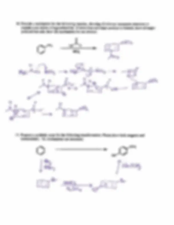 Modern Organic Chemistry II Practice Exam 1 with Answers Key | CHEM 343 ...