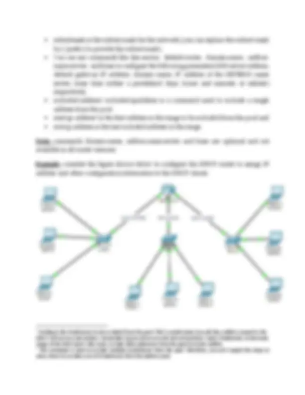 Configuration of DCCN dhcp and vlan | Lecture notes Data Communication ...