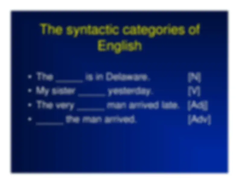 Understanding Syntactic Categories and Phrase Structure in English ...