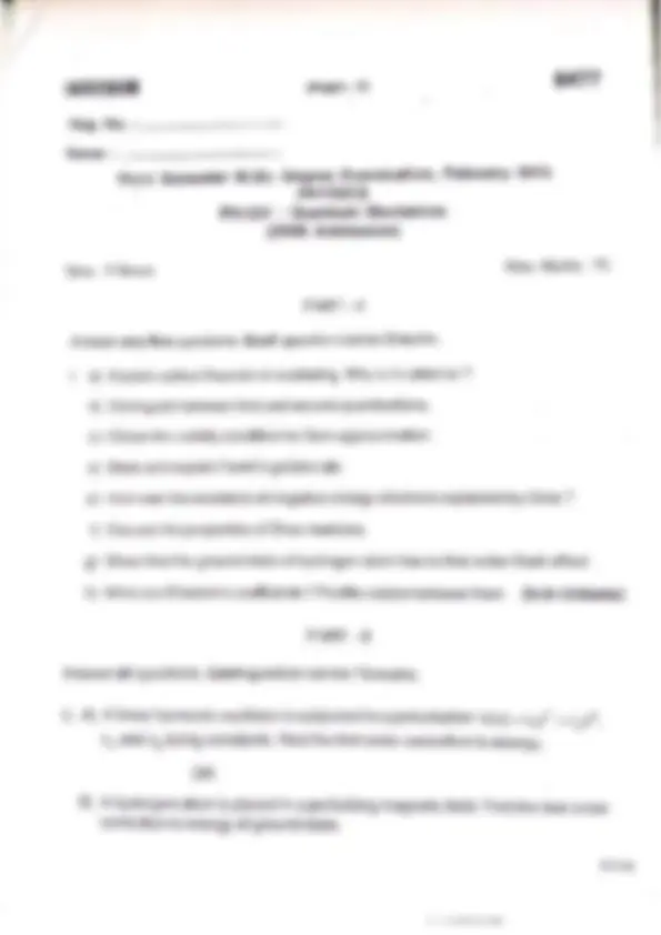 question papers for msc students | Exams Physics | Docsity