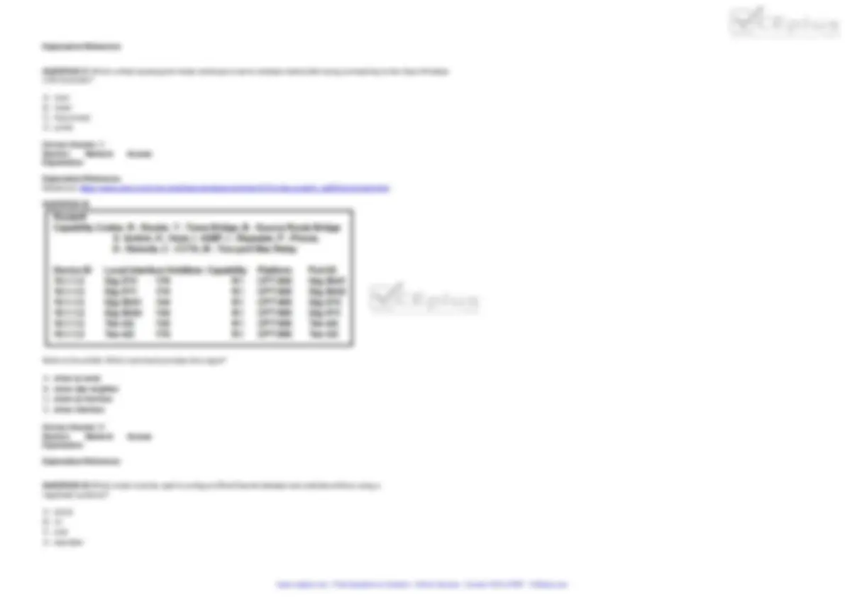 CCNA - 200-301 102q - Demo | Quizzes Network Design | Docsity