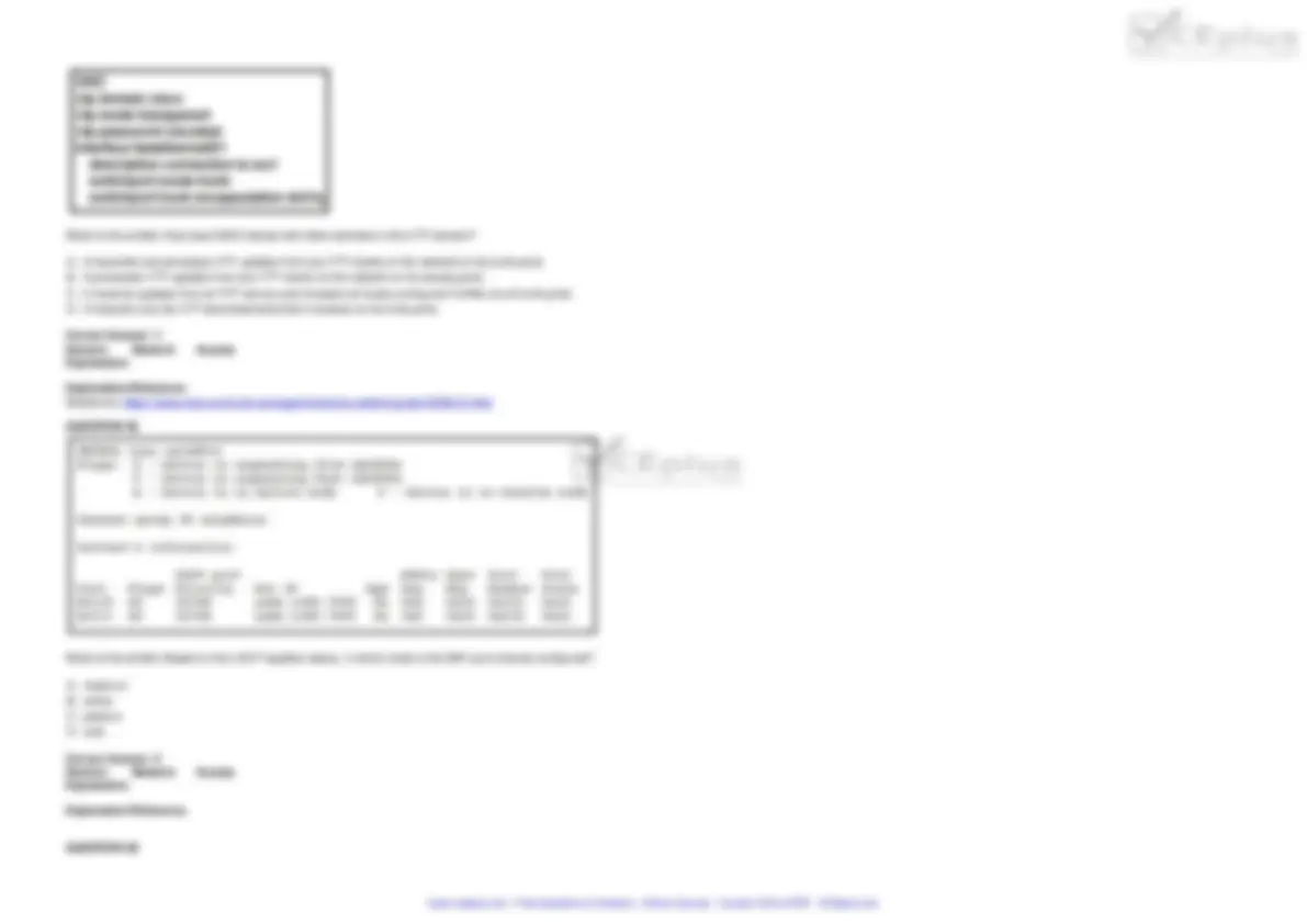 CCNA - 200-301 102q - Demo | Quizzes Network Design | Docsity