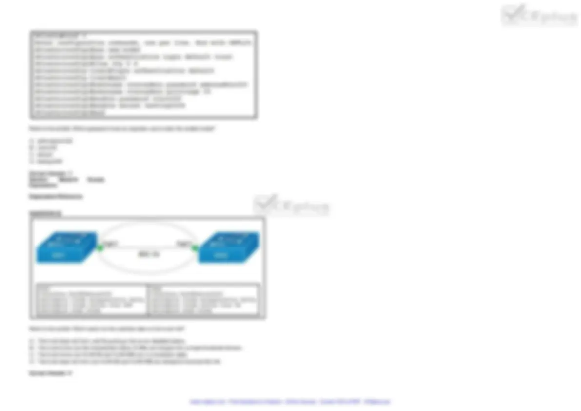 CCNA - 200-301 102q - Demo | Quizzes Network Design | Docsity