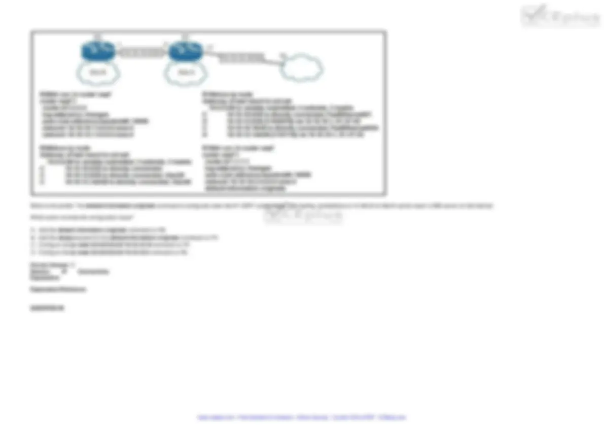 CCNA - 200-301 102q - Demo | Quizzes Network Design | Docsity