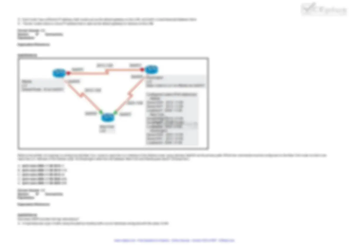 CCNA - 200-301 102q - Demo | Quizzes Network Design | Docsity