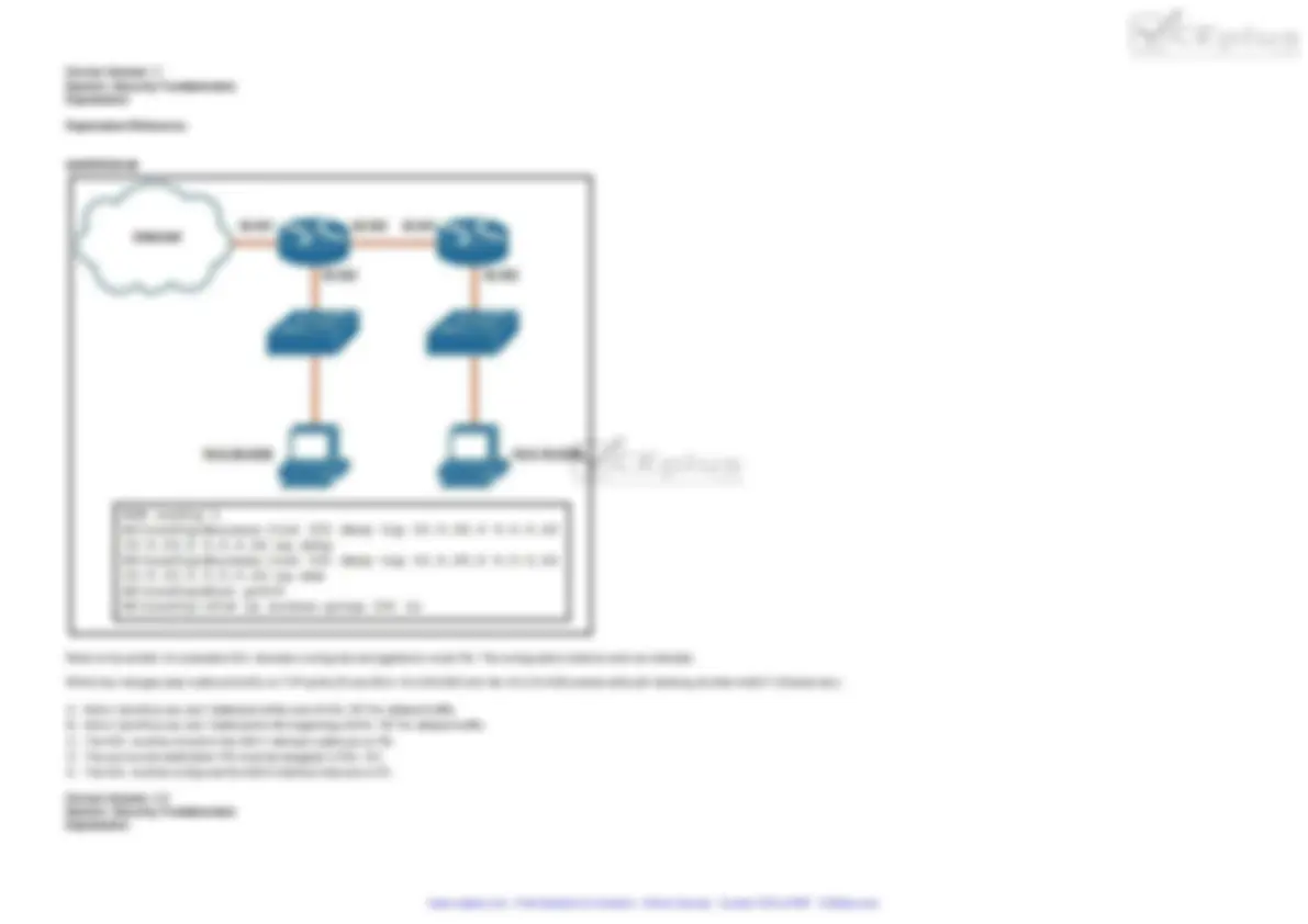 CCNA - 200-301 102q - Demo | Quizzes Network Design | Docsity