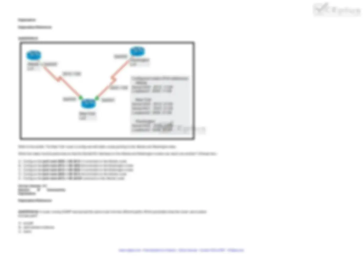 CCNA - 200-301 102q - Demo | Quizzes Network Design | Docsity