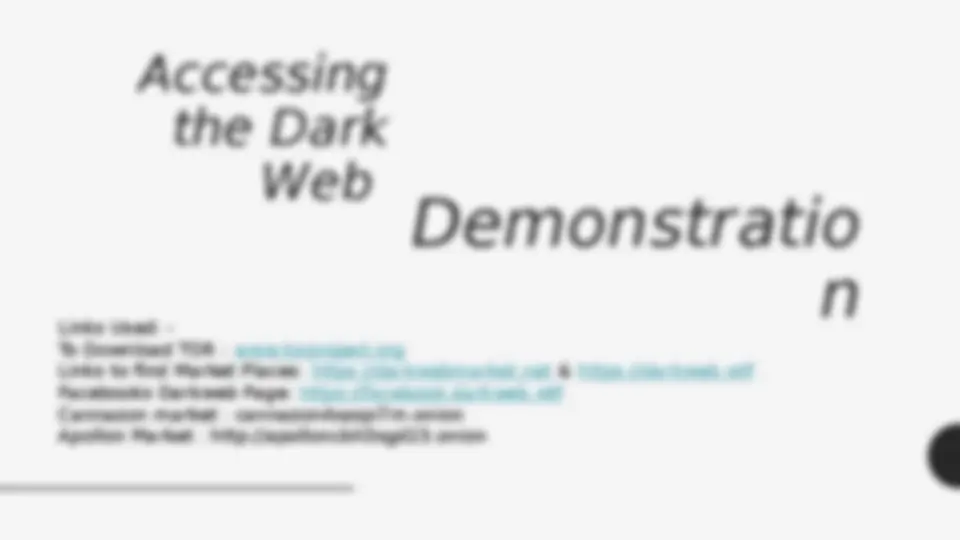 Introduction To Dark Web And Deep Web | Slides Applications of Computer ...