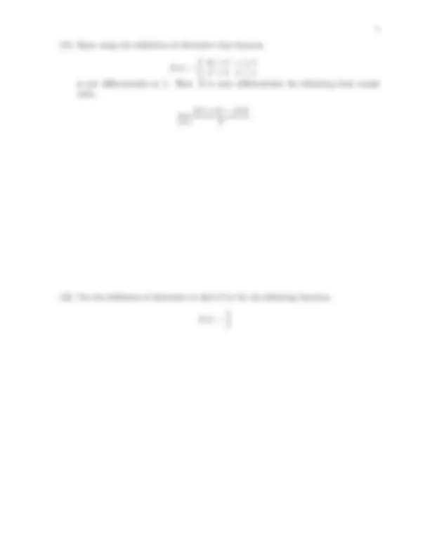 Math 141 Test 1: Problems and Solutions | Exams Mathematics | Docsity