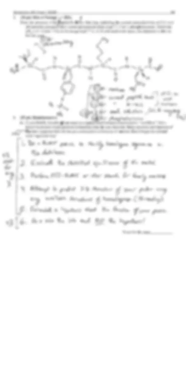 Sample Exam 1 with Answers for Biochemistry of Physiology | BCHM 463 ...