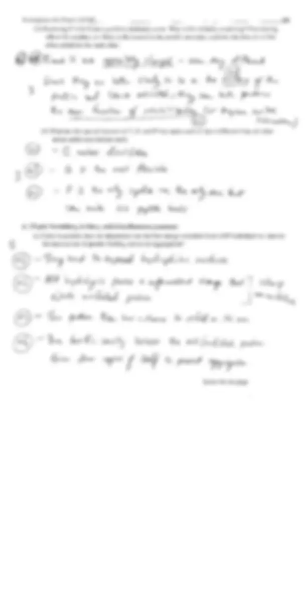 Sample Exam 1 with Answers for Biochemistry of Physiology | BCHM 463 ...