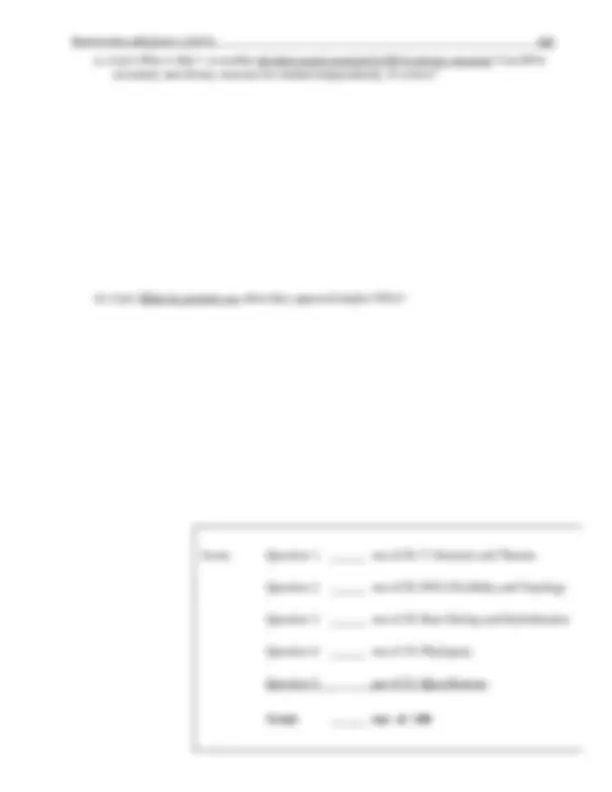 Sample Examination 1 - Biochemistry III | BCHM 465 | Exams Biochemistry ...