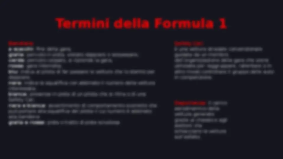 Formula One Slideshow Power point per educazione fisica sulla Formula 1 | Slide di Educazione ...