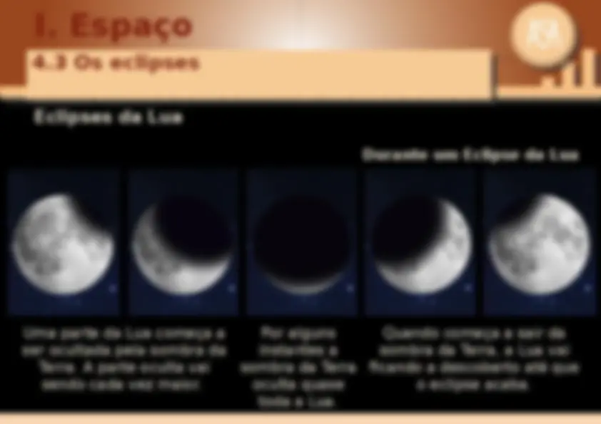 Eclipses do sol e da lua | Esquemas Geografia | Docsity