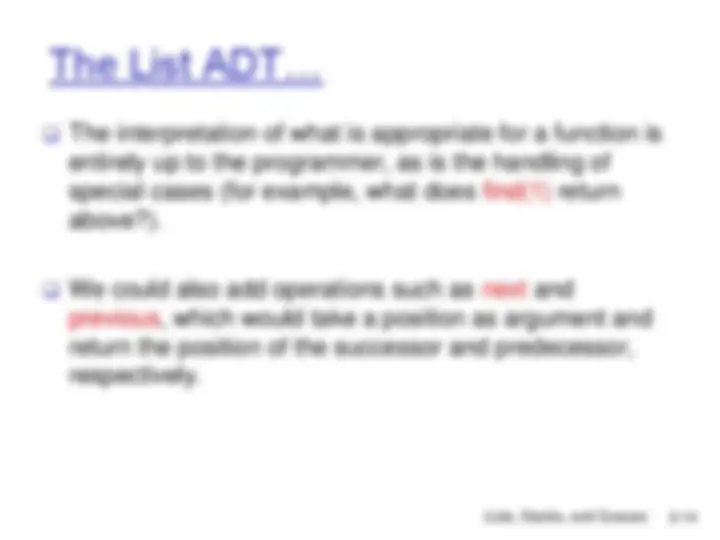Data Structures: Lists, Stacks, and Queues | Slides Data Structures and ...