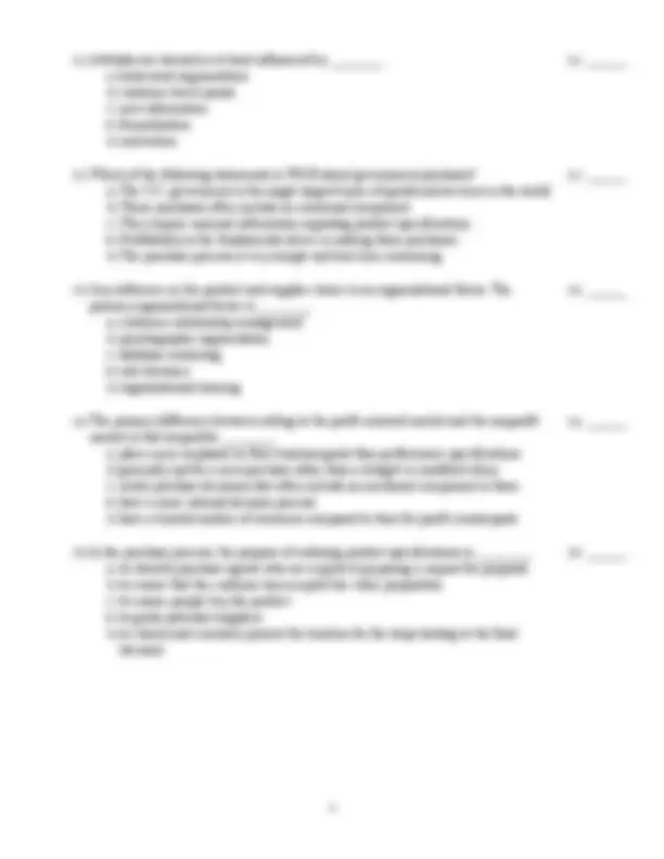 Consumer Behavior Exam: True/False and Multiple Choice Questions ...