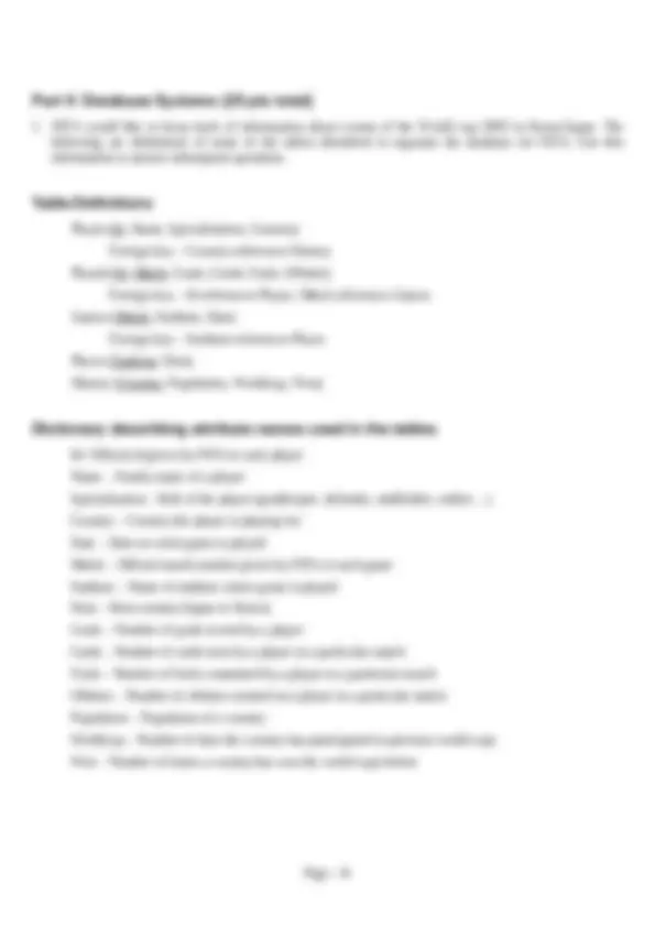 entrance exam for computer science | Exams Software Engineering | Docsity