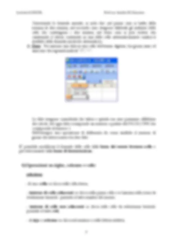 dispense per imparare excel | Dispense di Elementi di Informatica | Docsity