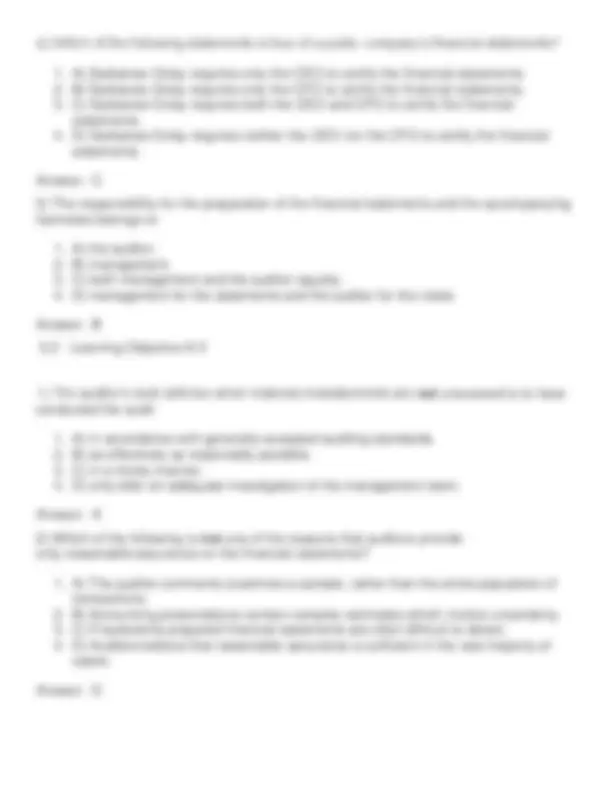 Audit Responsibilities and Objectives Ch06 Test bank | Exercises ...
