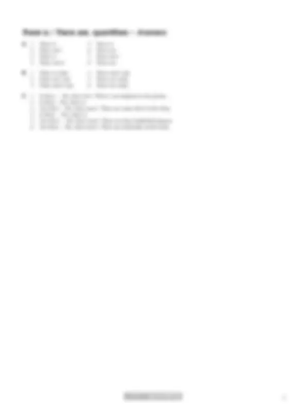 Ejercicio There is /there are | Apuntes de Inglés | Docsity