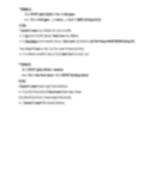 12 Thì cơ bản trong Tiếng ANh | Schemes and Mind Maps English | Docsity