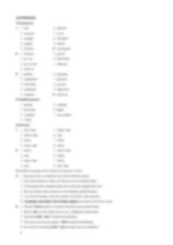 1 BACH TEST UNIT 3 REVIEW | Exercises English | Docsity