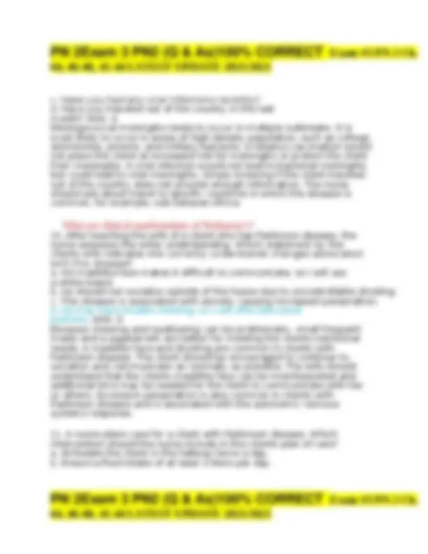 PN 2Exam 3 PN2 (Q & As)100% CORRECT Exam #3 PN 2 Ch. 64, 46-48, 41-44 ...