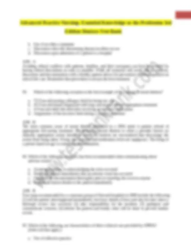 Advanced Practice Nursing: Essential Knowledge or the Profession 3rd ...