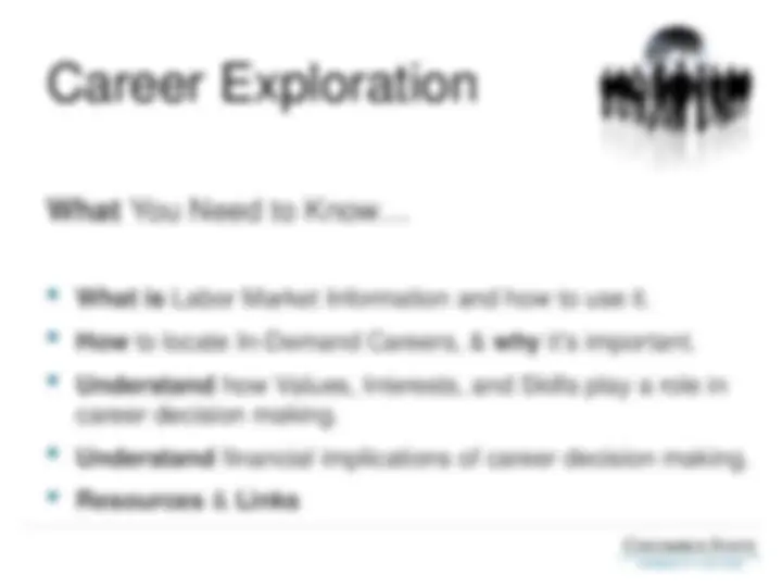 Career Exploration: Values Exercise and Labor Market Information ...