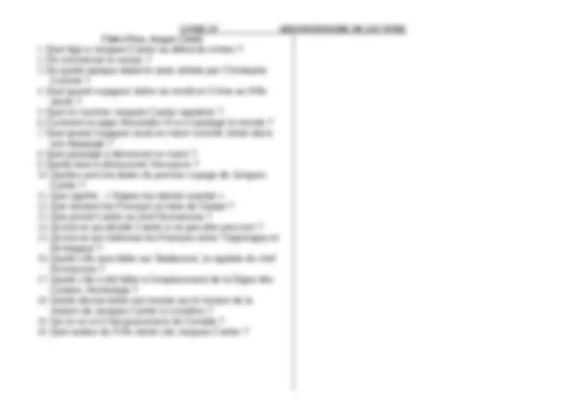 Questionnaire De Lecture Le Voyage Inspiré 5ème Livre Doc sur le Voyage Inspiré | Summaries French | Docsity