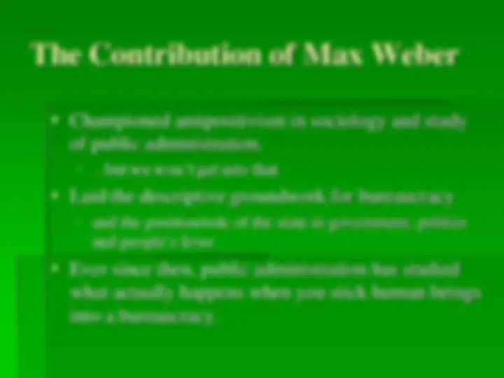 Max Weber Bureaucratic Theory lecture slides | Slides Business ...
