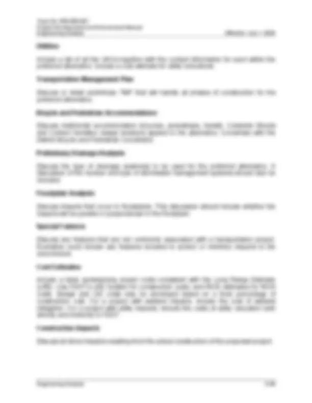 Engineering Analysis Procedure for Project Development and Environment ...