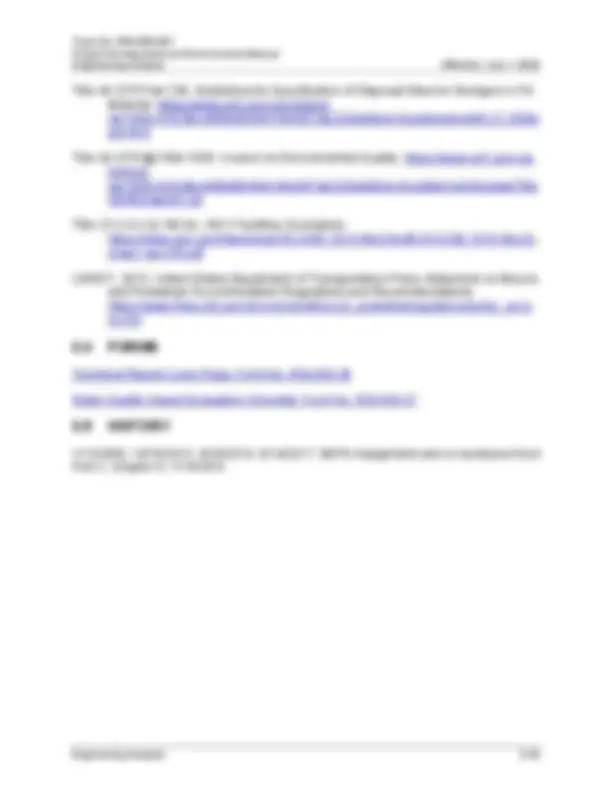 Engineering Analysis Procedure for Project Development and Environment ...