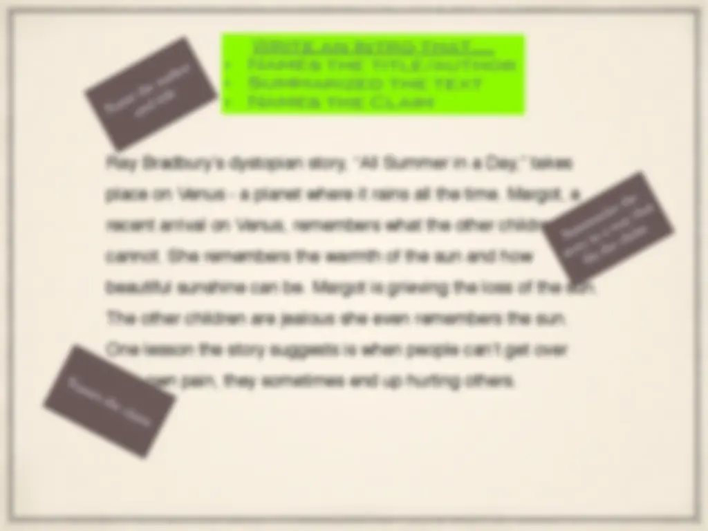 Analyzing Themes of Pain and Jealousy in Ray Bradbury's 'All Summer in ...