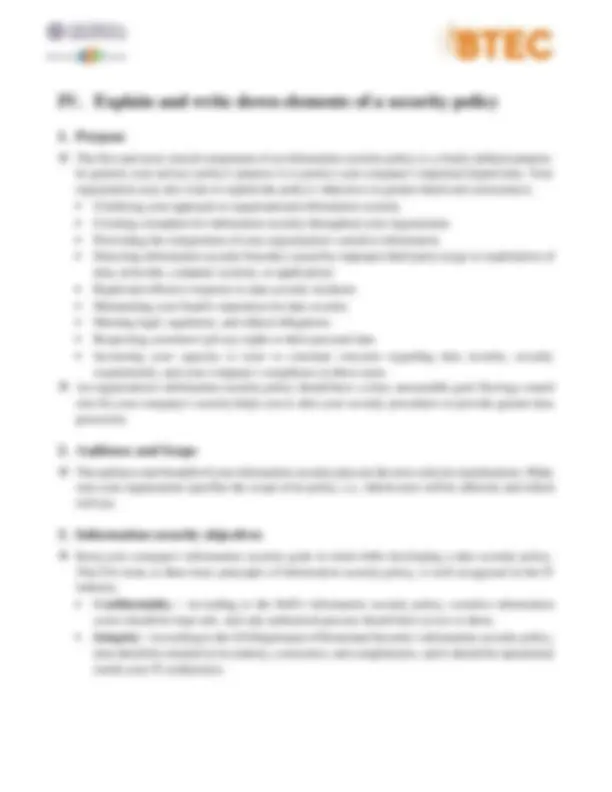 Assignment 2 for Security 1623 | Assignments Network security | Docsity