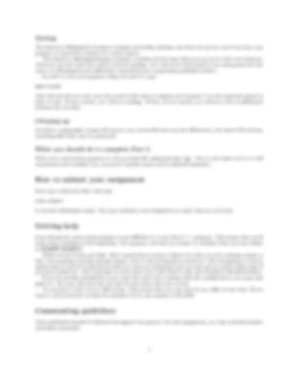 Programming Assignment 1 | Exams Electrical Engineering | Docsity