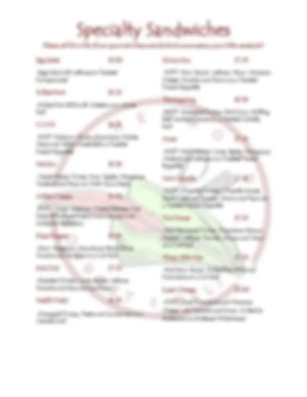 Specialty Sandwiches Menu: Prices and Ingredients | Study notes French ...