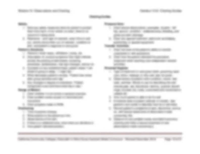 Module 15: Observation and Charting | Lecture notes Nursing | Docsity
