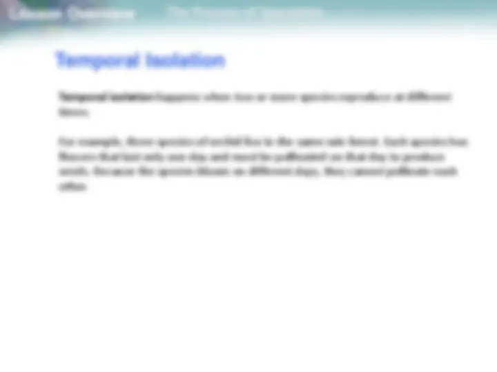 18.3 The Process of Speciation | Study notes Evolutionary biology | Docsity