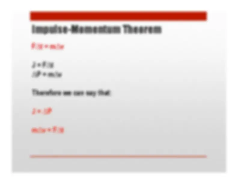 12.4 Momentum and Impulse | Study notes Physics | Docsity