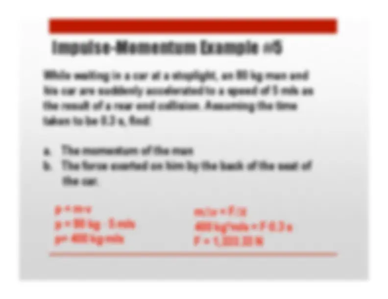 12.4 Momentum and Impulse | Study notes Physics | Docsity