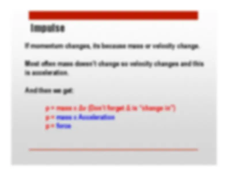 12.4 Momentum and Impulse | Study notes Physics | Docsity