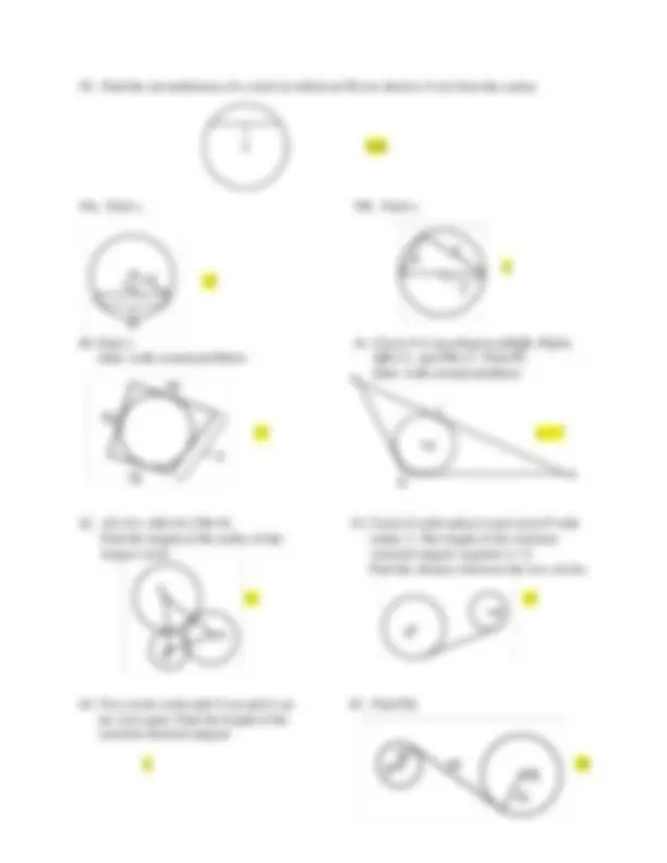 Chapter 10 Review Key a.pdf | Study notes Geometry | Docsity