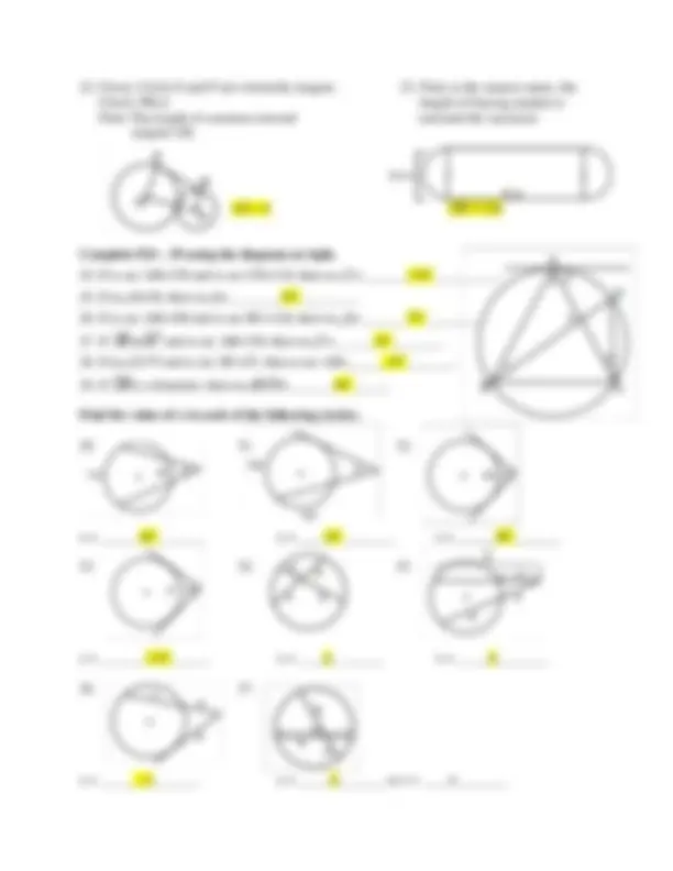 Chapter 10 Review Key a.pdf | Study notes Geometry | Docsity