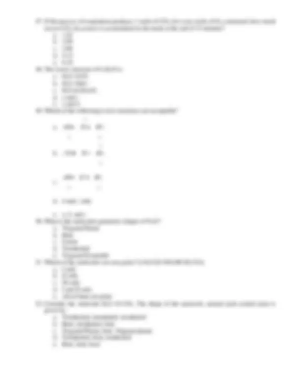 CHM 1025 Practice Final Exam | Slides Chemistry | Docsity
