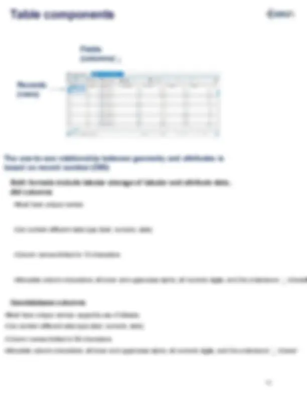 GIS 1.4 Considering Spatial Data | Lecture notes Geometry | Docsity