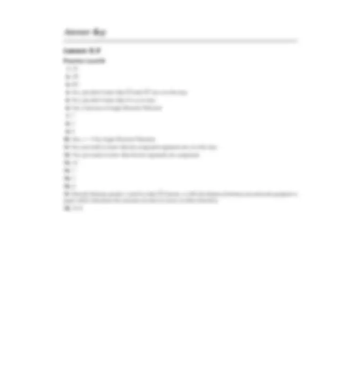Answer Key | Lecture notes Geometry | Docsity