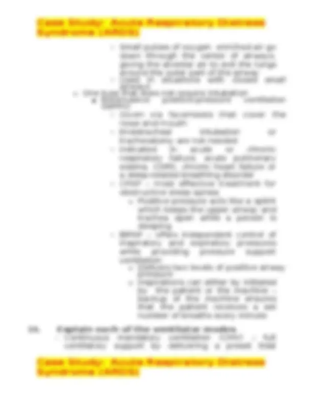 Case Study: Acute Respiratory Distress Syndrome (ARDS) | Exams Nursing ...