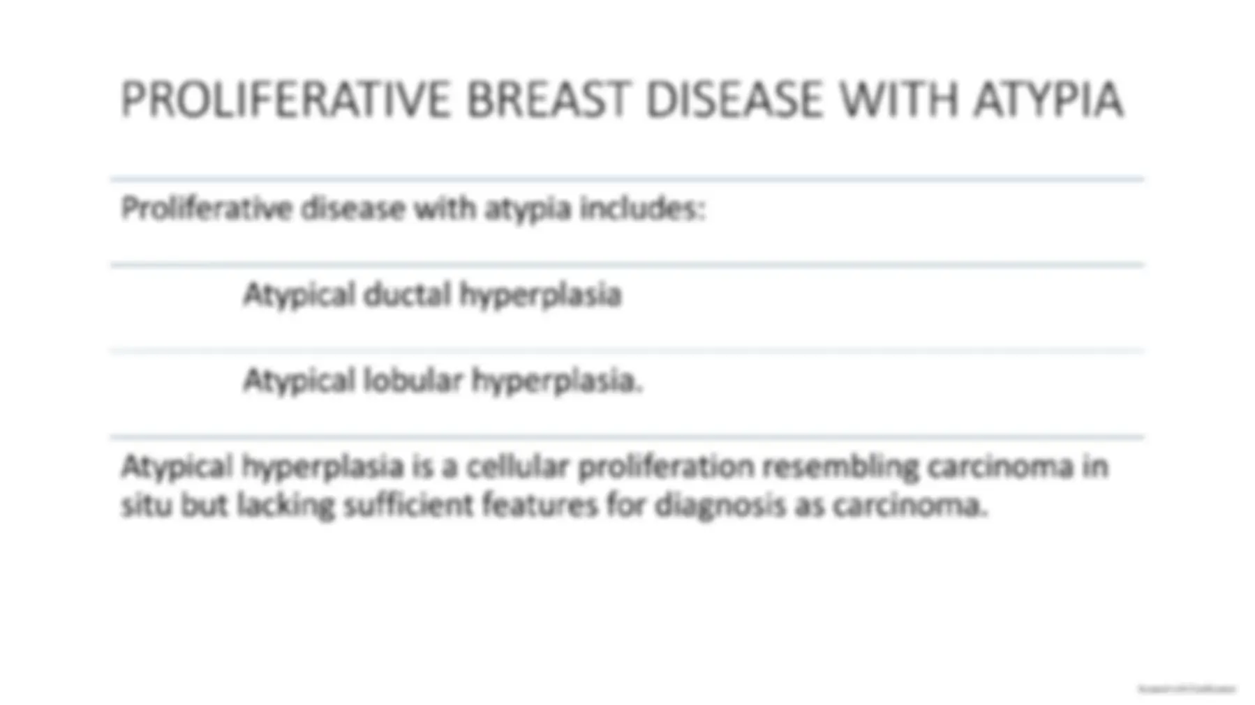 Slide Patho Benign breats epithelial lesions patho | Slides Pathology | Docsity