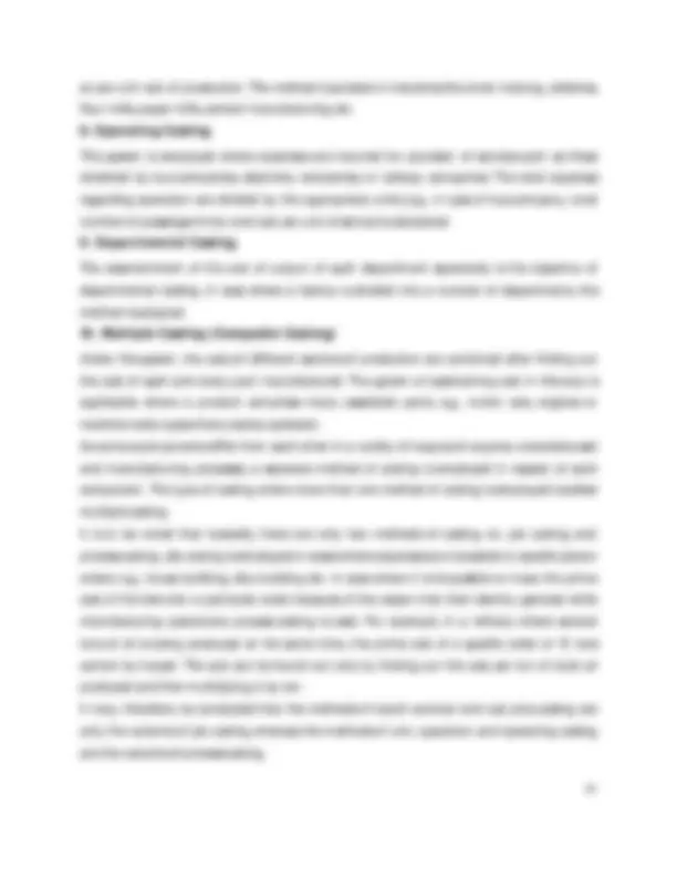 Cost and Management Accounting I | Lecture notes Cost Management | Docsity